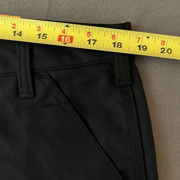 NWT Carhartt Women's Rugged Flex Canvas Utility Work Black Shorts Size 16 Casual - Picture 7 of 14